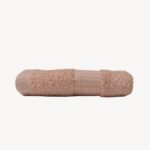 Salmon Pink Dash Striped Hand Towel