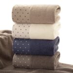 Cotton Towel with Circles Pattern - Image 2