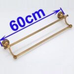 Brass Double Towel Rail for Bathroom - Image 5
