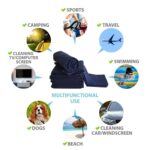 Dark Blue Microfiber Quick Drying Towels - Image 4