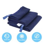 Dark Blue Microfiber Quick Drying Towels - Image 3