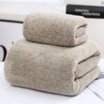 Thick Bamboo Charcoal Fiber Coral Fleece Towels Suit - Image 3