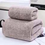 Thick Bamboo Charcoal Fiber Coral Fleece Towels Suit - Image 2