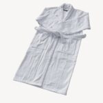 White Shawl Collar Bathrobe - Image 3